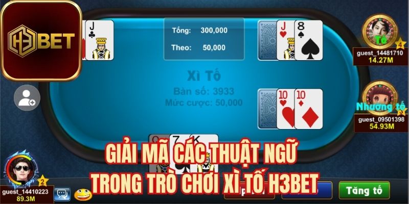 Giải mã các thuật ngữ trong trò chơi xì tố H3bet