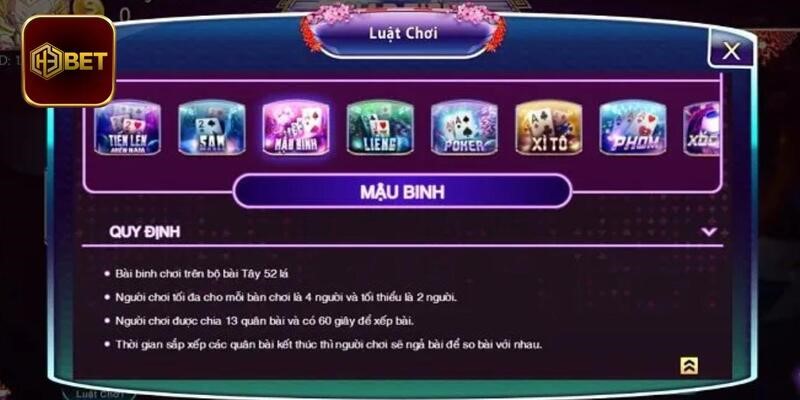 Cụ thể luật cá cược được cập nhật tại sân chơi