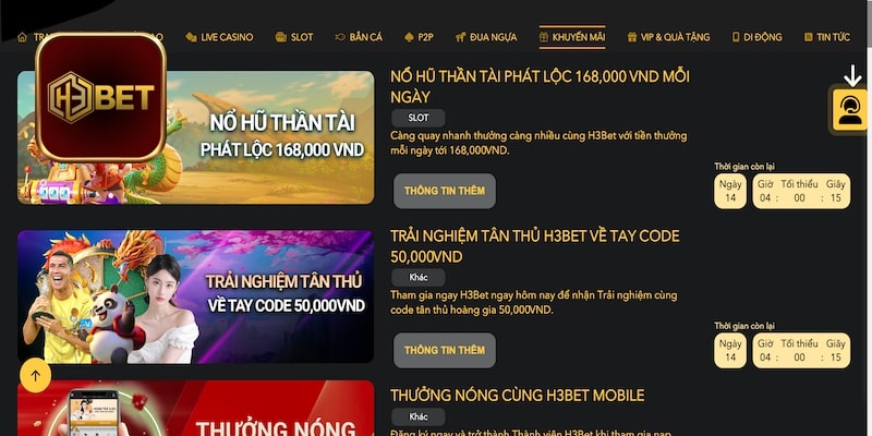 Quy định về tài khoản tham gia khuyến mãi H3bet