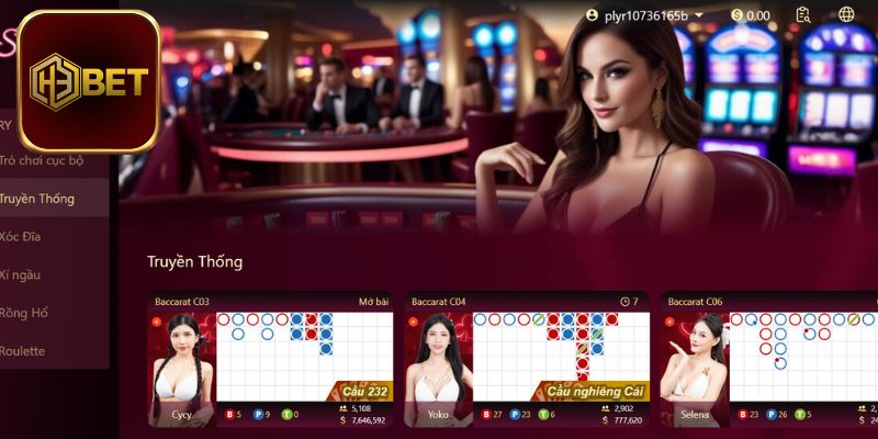 Top game ăn khách nhất tại sảnh Live Casino H3bet